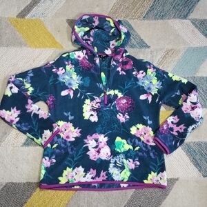 Fila Sport Floral Hooded Fleece Sweatshirt MEDIUM